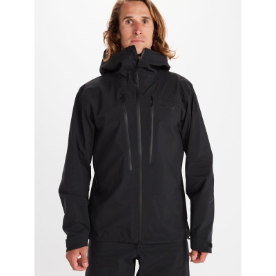 Jackets and Vests: Marmot Huntley Rain Jacket Mens Black Canada GJLADW052